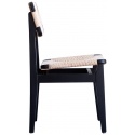 Silla de Madera Lacada Negra C-Chair Trenzada