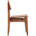 Silla de Madera de Olmo de comedor C-Chair con asiento y respaldo con rejilla