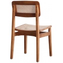 Silla de Madera de Olmo de comedor C-Chair con asiento y respaldo con rejilla