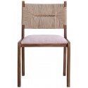 Silla de Madera y Cuerda Tapizada Rosa