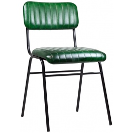 Silla de Piel Verde Armand