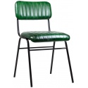 Silla de Piel verde curtido artesanal 