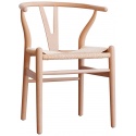 Silla de madera Wishbone Réplica Hans Wegner de madera color natural