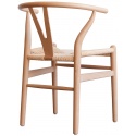 Silla de madera Wishbone Réplica Hans Wegner de madera color natural