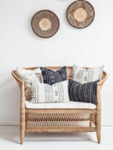 Sillón fibras naturales boho ratán