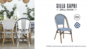 Silla Capri estilo parisino terraza marinera